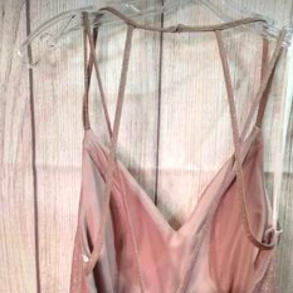 Sherri Hill rose gold iridescent prom dress size 8